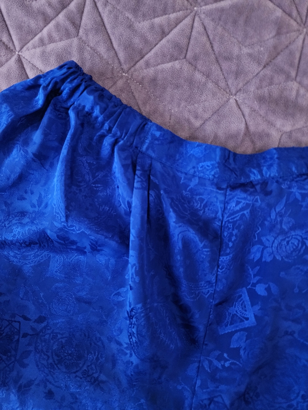 ​Vintage Victoria's Secret Gold Label Royal Blue Polyester Knit Shorts Medium 90 - Picture 4 of 10